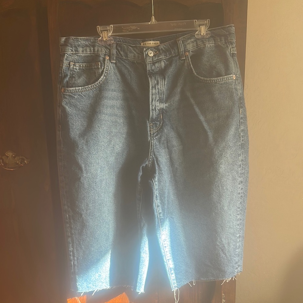 Denim Knee-Length Skirt